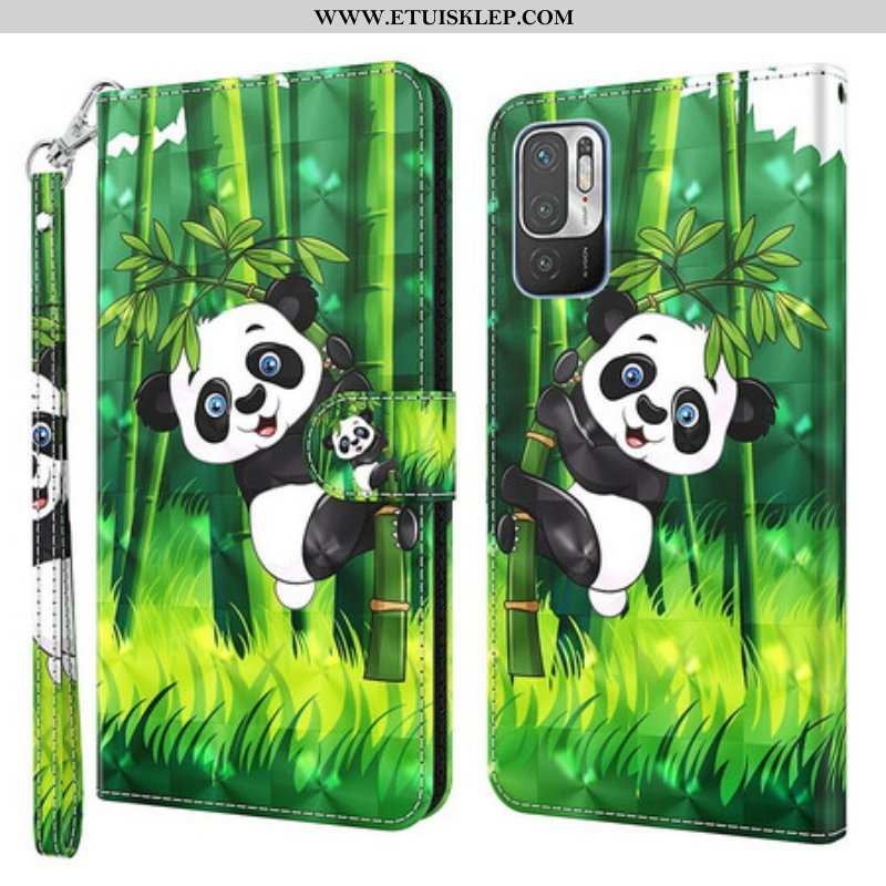 Etui Na Telefon Pokrowce do Xiaomi Redmi Note 10 5G Panda I Bambus